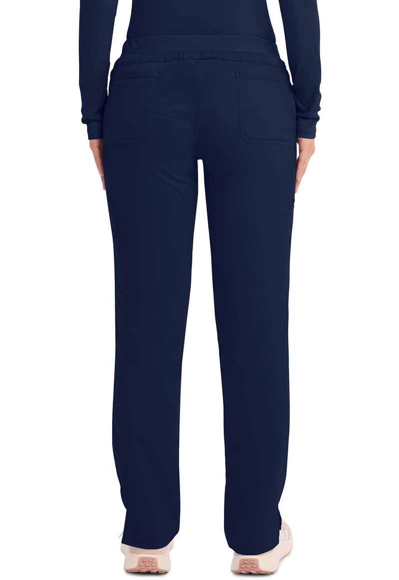 Cherokee Scrubs for Women Mid Rise Tapered Leg Drawstring Pant with 5 Pockets, Cargo Bottom with 2 Way Stretch Fabric Plus Size - WW105, 3XL, Navy - Image 3